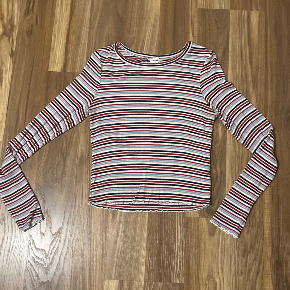 Garage striped long sleeve